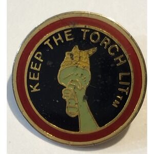 Vintage Atlanta Olympics Keep The Torch‎ Lit Vintage Lapel Pin Statue Of Liberty